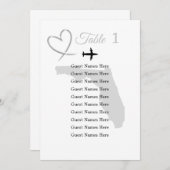 フロリダの宛先ウェディングテーブルプランカード 招待状 (正面/裏面)