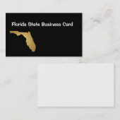 フロリダの州の名刺の金属金ゴールド 名刺 (正面/裏面)