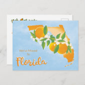 フロリダの州の新しい住所の引越しのお知らせ シーズンポストカード (正面/裏面)