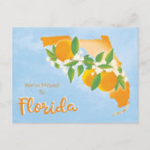 フロリダの州の新しい住所の引越しのお知らせ シーズンポストカード (正面)