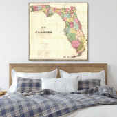フロリダの州の新しい地図 キャンバスプリント (インサイチュ (寝室))