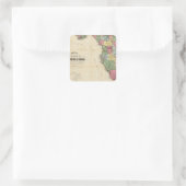 フロリダの州の新しい地図 スクエアシール (バッグ)