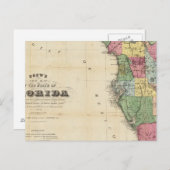 フロリダの州の新しい地図 ポストカード (正面/裏面)
