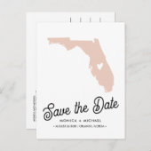 フロリダの州目的地の結婚式任意の色! 案内ポストカード (正面/裏面)