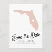 フロリダの州目的地の結婚式任意の色! 案内ポストカード (正面)