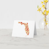 フロリダの形の州名ワードアート黄色と赤 カード (黄色い花)