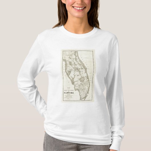 フロリダの戦争の座席の地図 Tシャツ (正面)