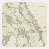 フロリダの戦地地図 スクエアシール (正面)