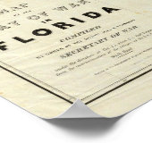 フロリダの戦地地図 ポスター (角)