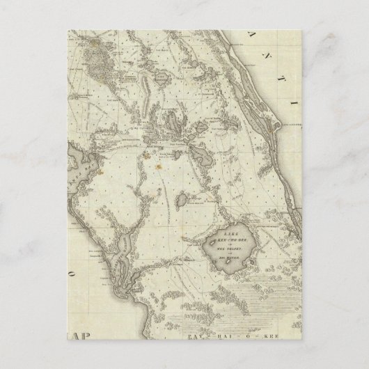 フロリダの戦地地図 ポストカード (正面)