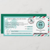 フロリダの搭乗券 招待状 (正面/裏面)