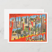 フロリダの旅行セントオーガスティンからの挨拶 ポストカード (正面/裏面)