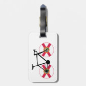 フロリダの旗をつけた自転車 ラゲッジタグ (裏面縦)