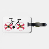 フロリダの旗をつけた自転車 ラゲッジタグ (裏面横)