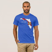 フロリダの旗地図のワイシャツ Tシャツ (正面フル)