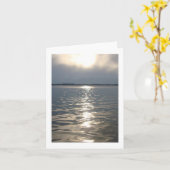 フロリダの日没のメッセージカード カード (黄色い花)