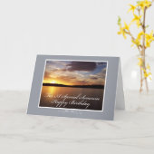 フロリダの日没の誕生日 カード (黄色い花)