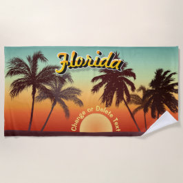 フロリダの日没 ビーチタオル