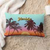 フロリダの日没 ランバークッション (ブランケット)