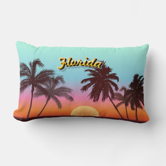 フロリダの日没 ランバークッション (正面)