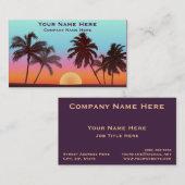 フロリダの日没 名刺 (正面/裏面)