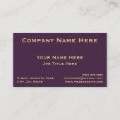 フロリダの日没 名刺 (裏面)