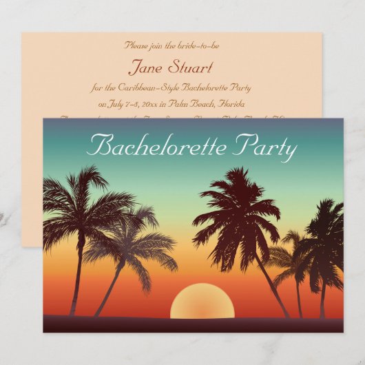 フロリダの日没 招待状 (正面/裏面)