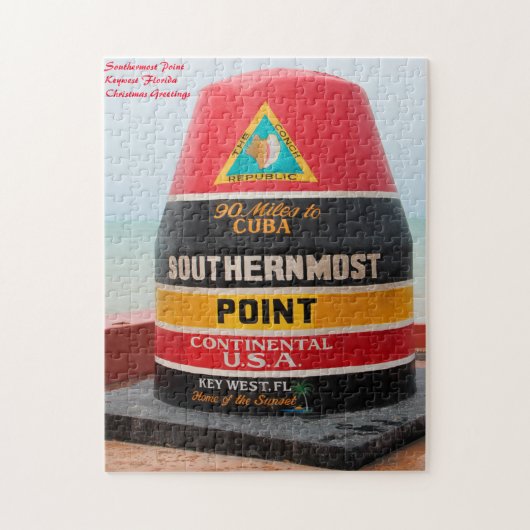 フロリダの最南端。クリスマスの挨拶 ジグソーパズル (縦)