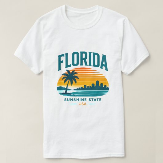 フロリダの果てしない夏の逃避行 Tシャツ (デザイン正面)