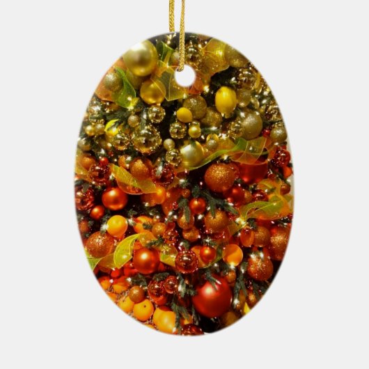 フロリダの柑橘類の木のクリスマスオーナメント セラミックオーナメント (裏面)