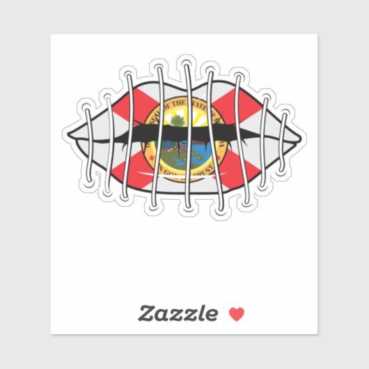 フロリダの検閲 – 縫い唇は話ない シール (シート)