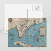 フロリダの歴史地図（1591年） ポストカード (正面/裏面)