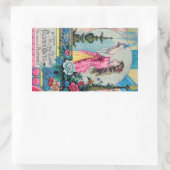 フロリダの水ヴィンテージの香りとビクトリアンデコ 長方形シール (バッグ)