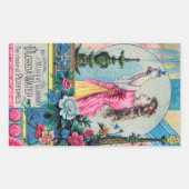 フロリダの水ヴィンテージの香りとビクトリアンデコ 長方形シール (正面)