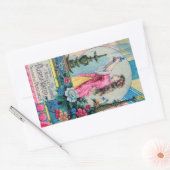 フロリダの水ヴィンテージの香りとビクトリアンデコ 長方形シール (封筒)