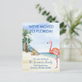 フロリダの水彩画ビーチ オcean 海 案内ポストカード (スタンド正面)