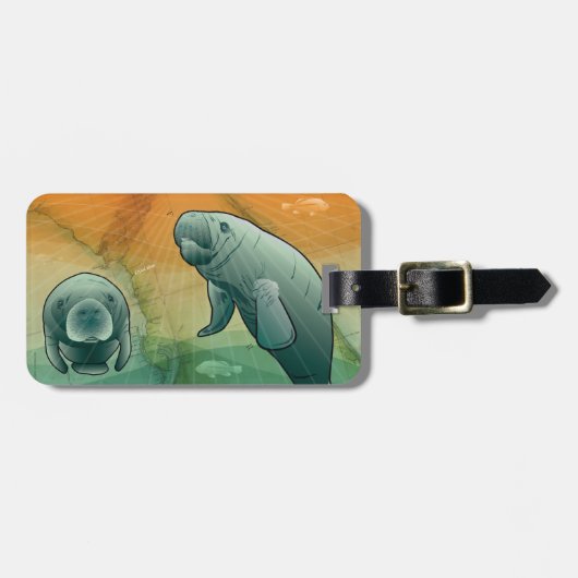 フロリダの沿岸マナティー ラゲッジタグ