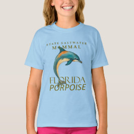フロリダの海の哺乳類ネズミイルカデザイン Tシャツ