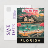 フロリダの海岸の鳥たち,  セーブザデート (正面/裏面)