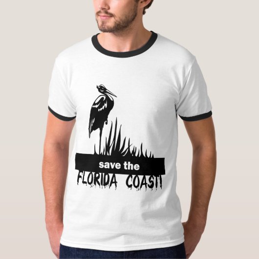 フロリダの海岸を救って下さい Tシャツ (正面)