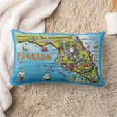 フロリダの漫画の地図 ランバークッション (ブランケット)