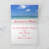 フロリダの熱帯クリスマスカード シーズンカード (内部)