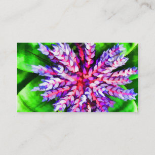 フロリダの熱帯庭青いBromeliad Aechmea 名刺