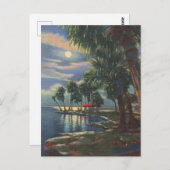 フロリダの熱帯海域の月光 ポストカード (正面/裏面)