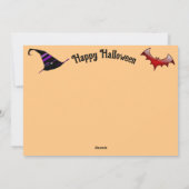 フロリダの猫とワニの平らなグリーティングカード シーズンカード (裏面)