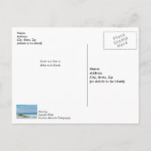 フロリダの白い砂浜ビーチ　早く回復してね ポストカード (裏面)