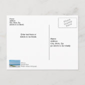 フロリダの白い砂浜海岸 感謝の気持ちを込めて ポストカード (裏面)