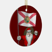 フロリダの看板のあるサンタクロース セラミックオーナメント (右)