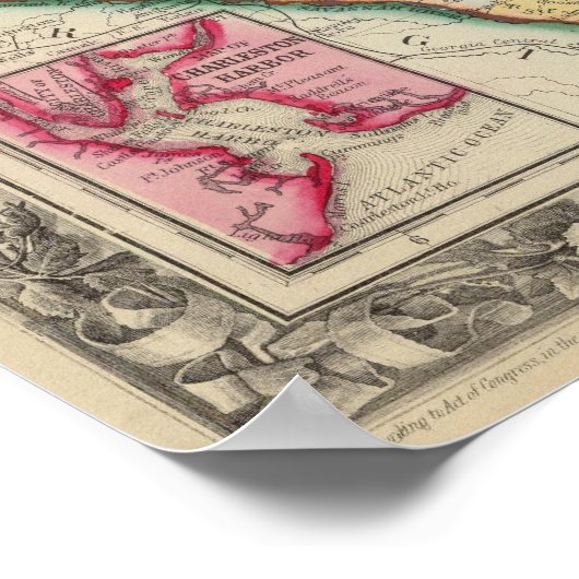 フロリダの県地図 ポスター (角)