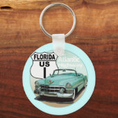 フロリダの米国ルート1 – 大西洋ハイウェイ キーホルダー (正面)